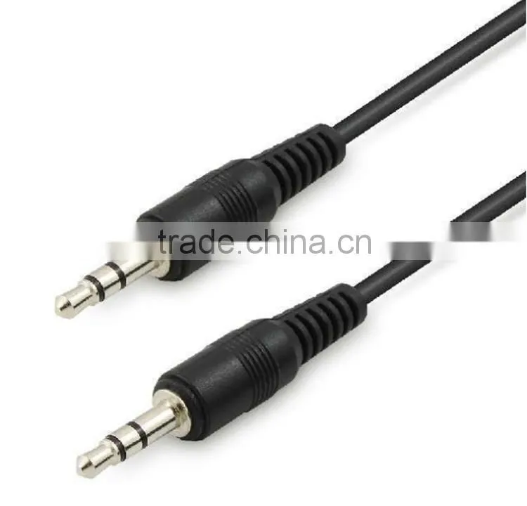high quality 1.8m cable wire Aux cable male to male gold plated AV cable