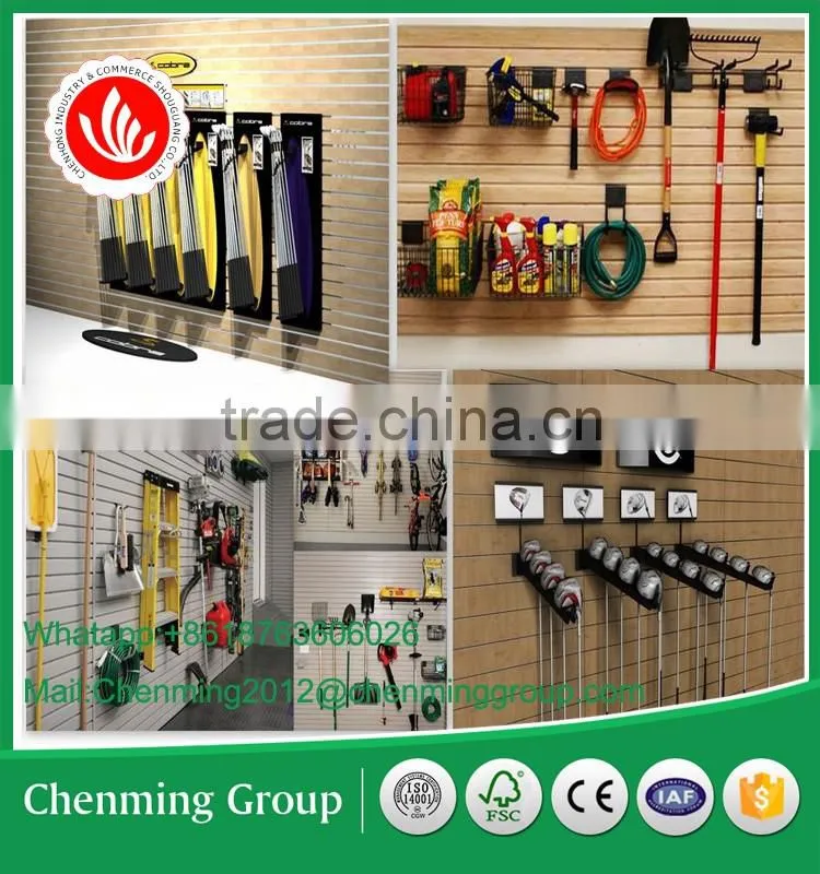 18mm melamine slotwall mdf