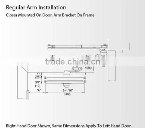 Heavy duty adjust hydraulic door closer DC416