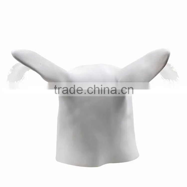 halloween props lovely Female head rubber rabbit Mask