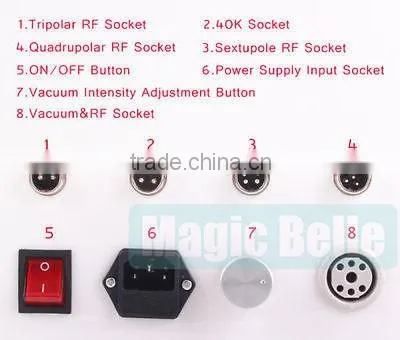 5 in 1 Ultrasonic Cavitation RF Slimming Machine Bipolar Strong Vacuum For Skin Care Weight Loss