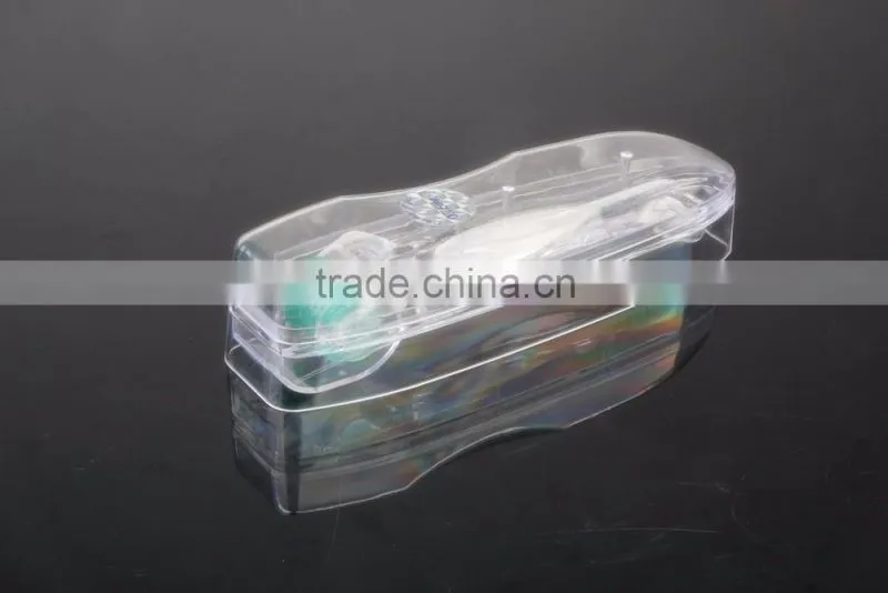 MT 192 stainless steel needle derma roller with clear plastic handle popular in Europe
