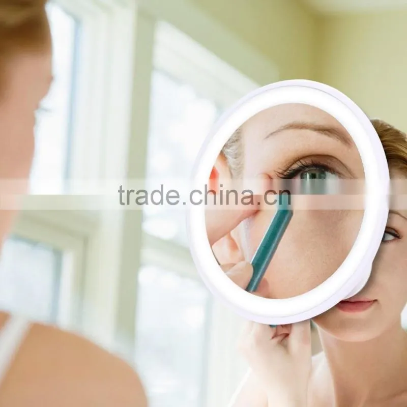 Rechargeable Bathroom Vanity Mirror,Shower and Bathroom Mirror With Rechargeable Lithium Battery,Lighted Makeup Mirror