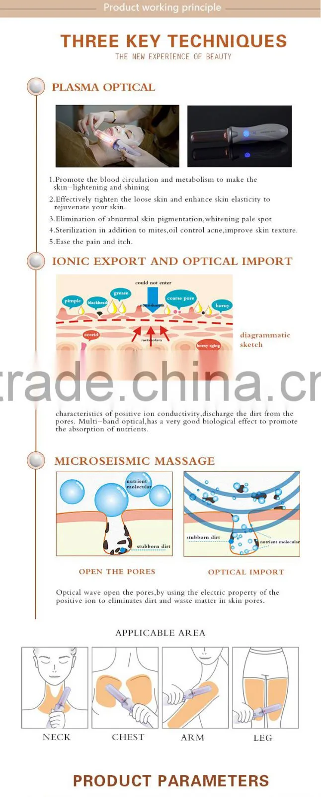 Useful devices handy cool facial massager ionic skin cooling device