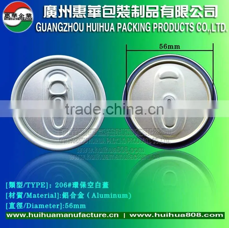 206# Aluminium easy open end