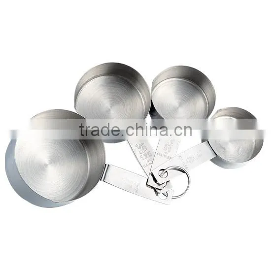 4 pcs 60ml 80ml 125ml 250ml stainless steel measuring cup