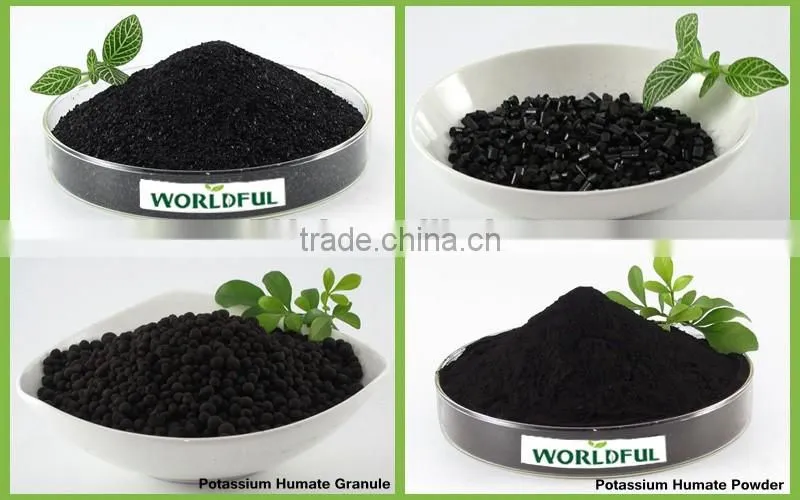 100% water soluble best price super potassium humate powder of organic fertilizer