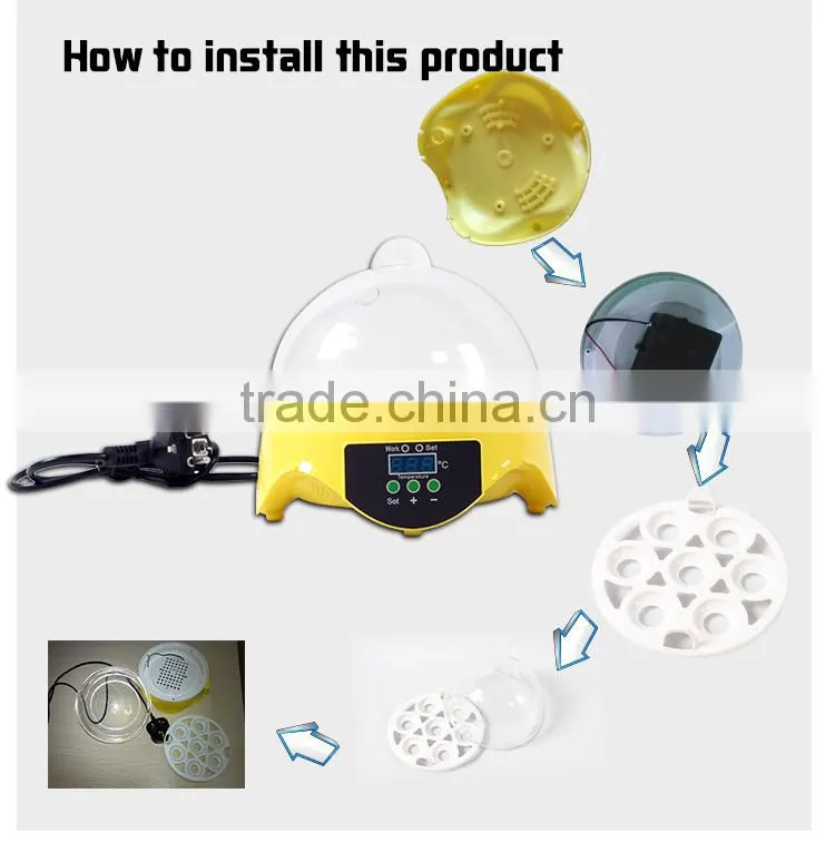 HHD 96% Hatching Rate Cheap Price Automatic Chicken Egg Incubator Hatching 7 Eggs For Sale Edward Brand From China