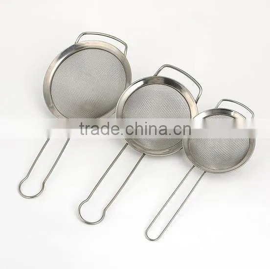 Set of 3 Fine Mesh Stainless Steel Strainers