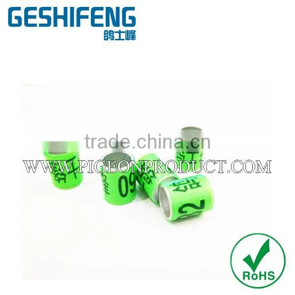 2015 new product Aluminium core with plastic coat ring,ring pigeon 250
