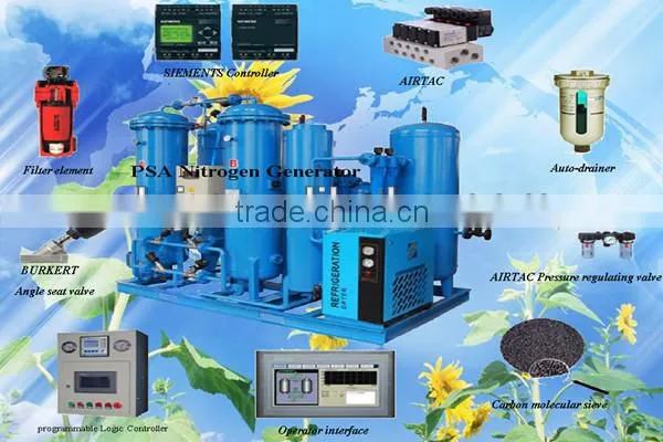 High purity PSA oxygen gas plant