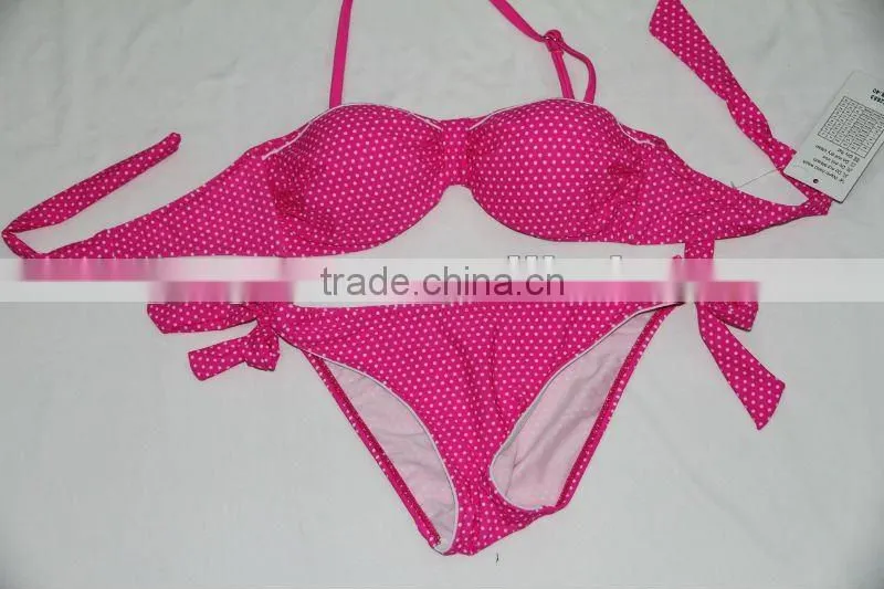 halter neck dot women swimwear