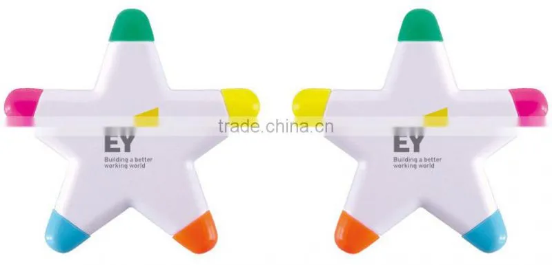 4 in 1 highligher set with sliver base for promotion/Office four color pen/uv highlighter pen