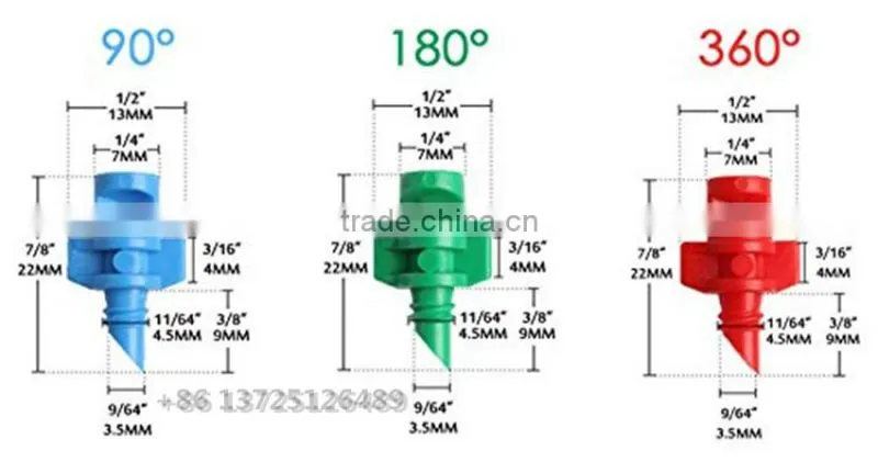 Plastic micro jet sprinkler heads