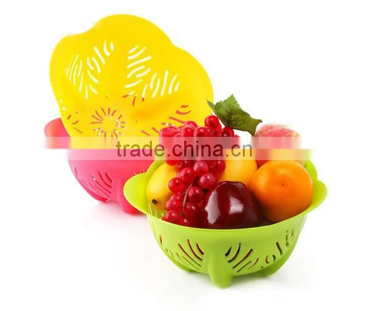 candy colors flower shaped fruit basket kitchen vegetable basket strainer