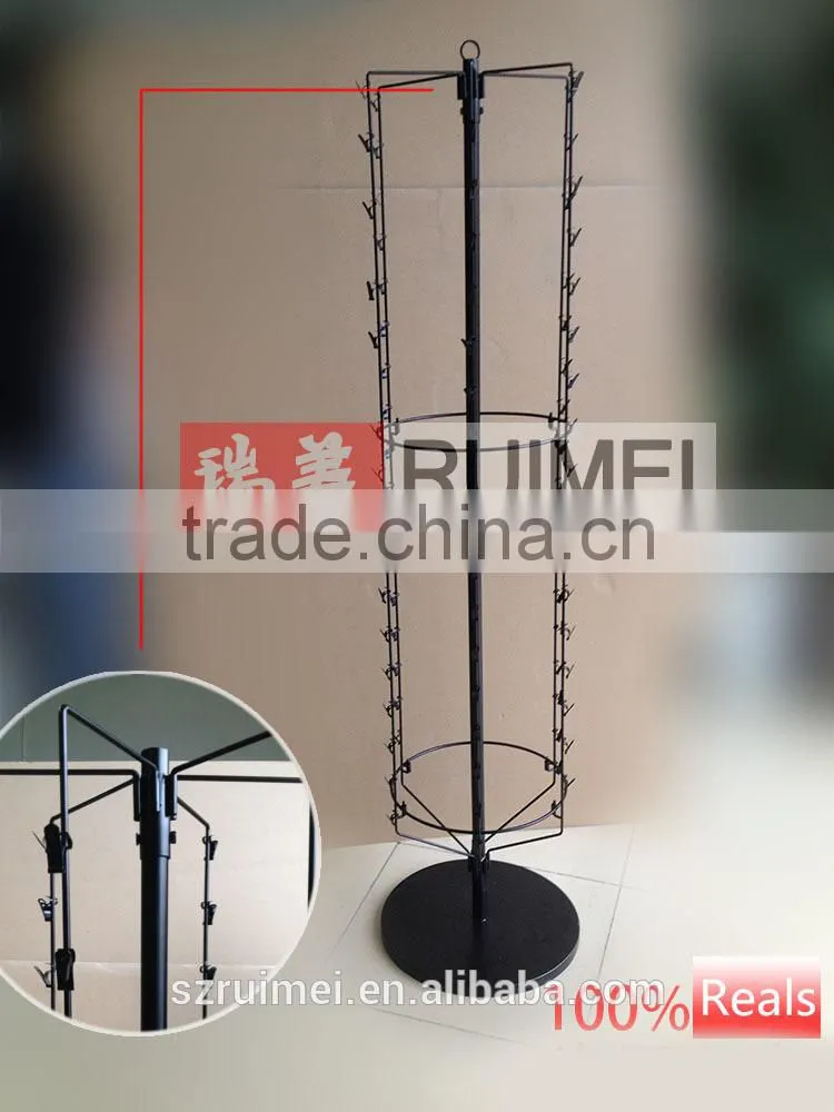 spinning supermarket metal snack clip display rack