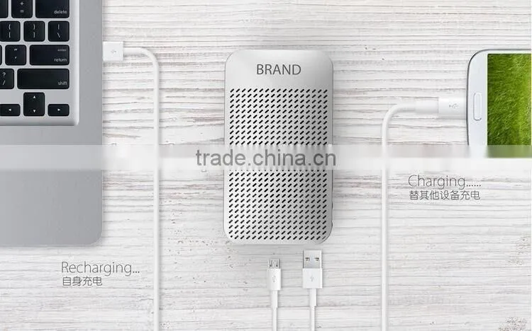 Mini Rechargeable Bluetooth Speaker With Power Bank Portable Multifunction 5000mAh Power Bank Super Thin Bluetooth Speaker
