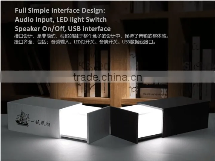 2016 Newest Explosion Hot-selling Pandora's Box Multifunction Bluetooth Stereo Music Speaker Touch LED Lamp Wooden BT Speaker