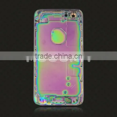 For iphone 6/6plus Rainbow Mirror Gold Plated Frames Housing 24kt Gold Cover Back,Plated bezel for iphone 6