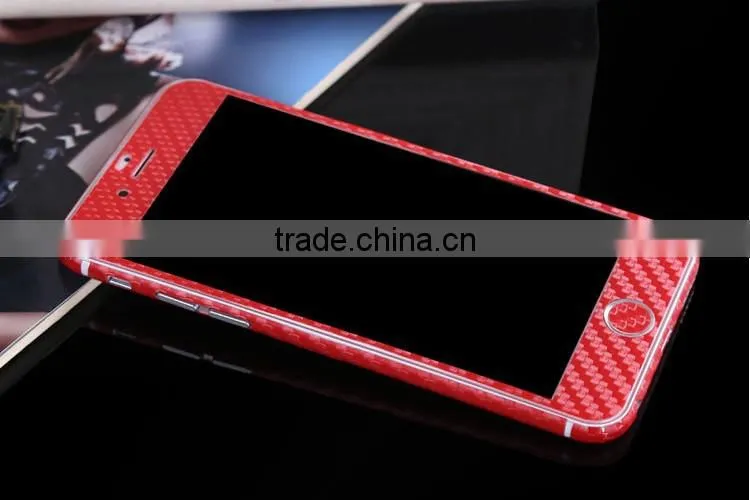 Carbon fiber full body phone sticker screen protective film for iphone 6/plus