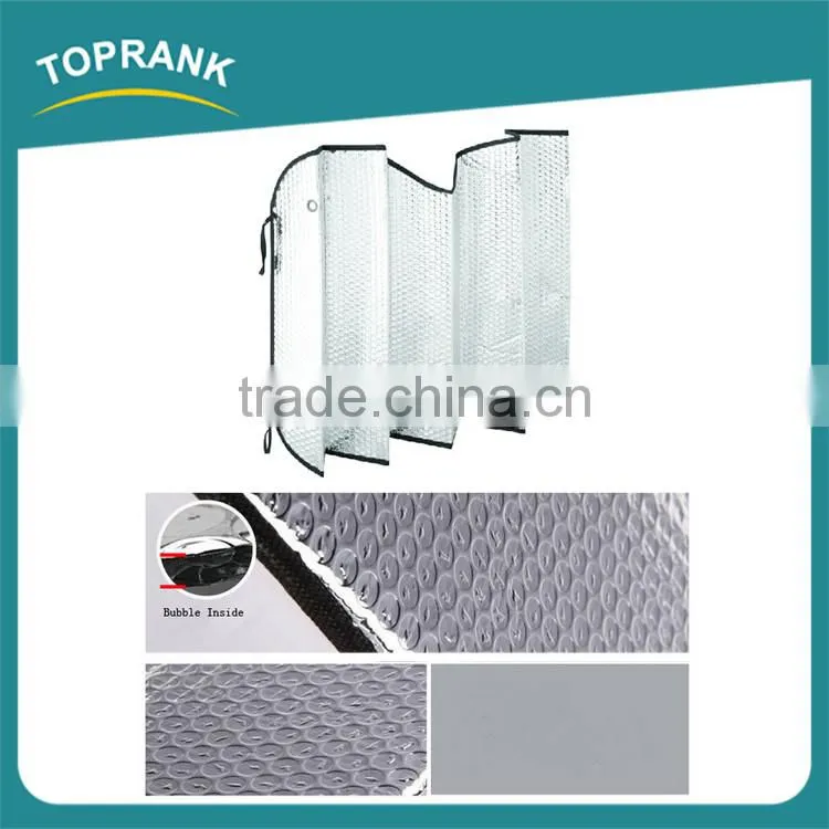 TOPRANK ALUMINIUM CAR SUNSHADE, FRONT WINDSHIELD PRINTING SUNSHADE, BUBBLE CARCOOL
