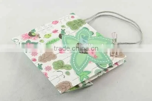 Colorful Shopping Paper Bag With Card /Printed Foldable Gift Bag