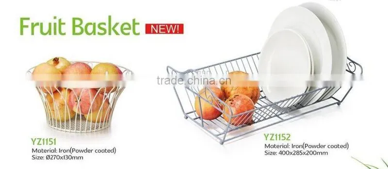 metal wire fruit basket-storage stand-dish rack
