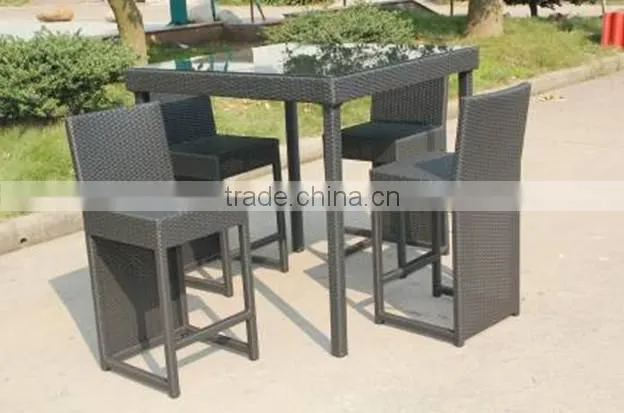 wholesale rattan bar table and chairs rattan high garden furniture