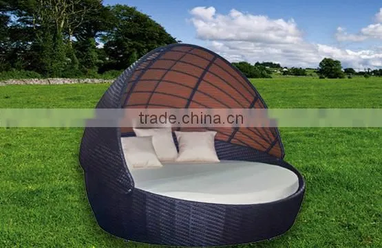 modern design rattan furniture rattan sunbed with canopy