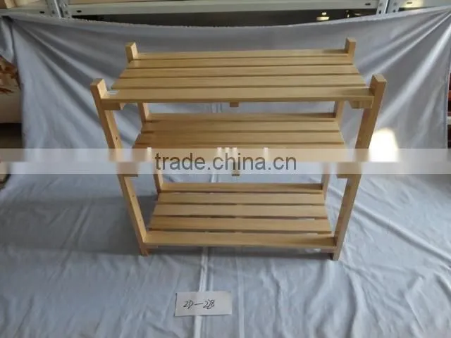 Outdoor wooden flower shelf