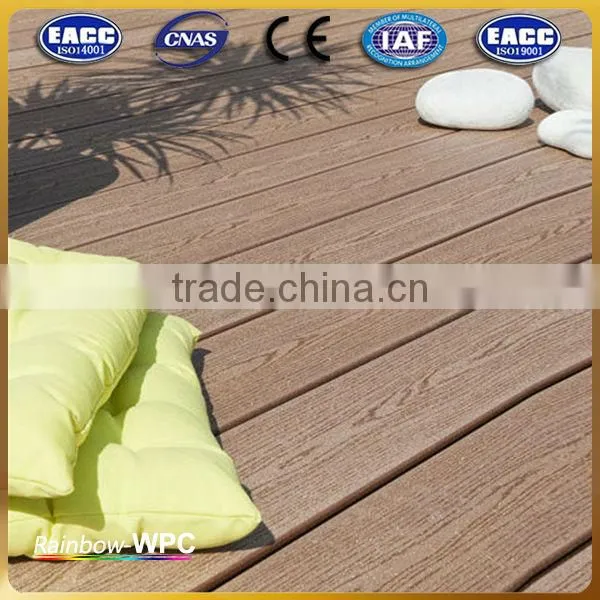 Factory price anti-slip outdoor exterior wpc decking/water proof wood flooring