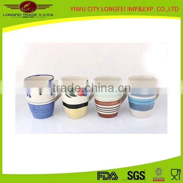 Cheap DIY Freehand Stoneware Coffee Mug Of Different Pattern