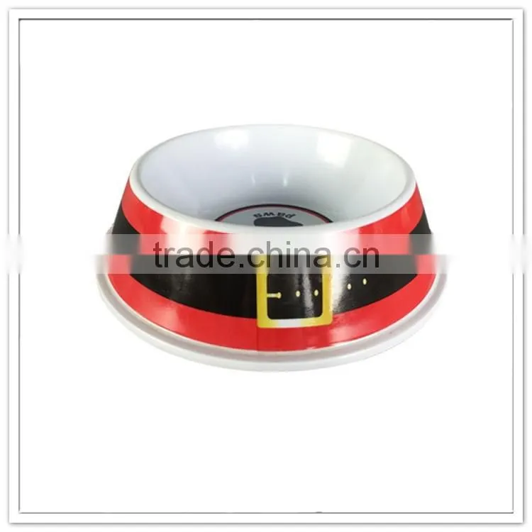 Promoted plastic per bowl with rubber ring, personalized melamine dog bowl