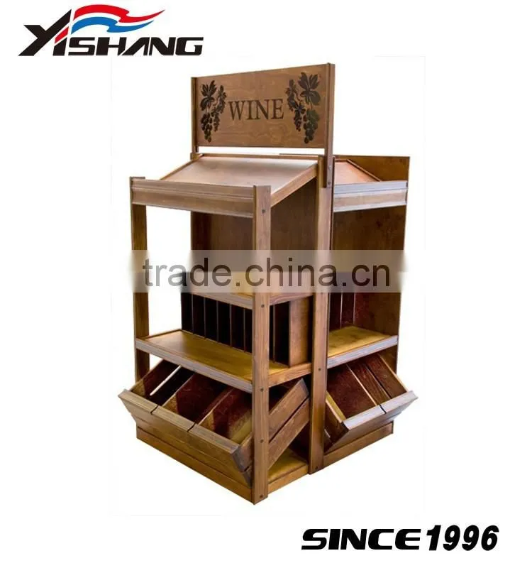 OEM supermarket standing rack rotating metal beverage display