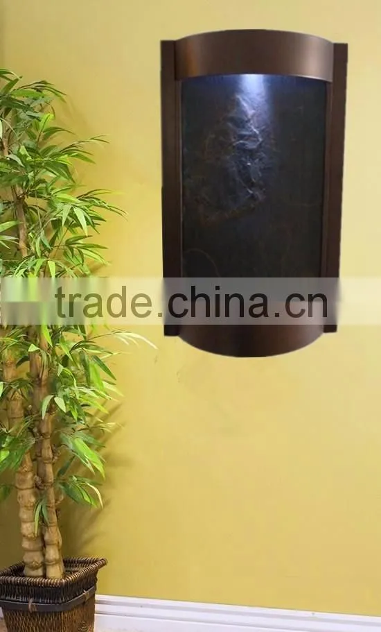 glass waterfall indoor water features wall decoration for hair salon