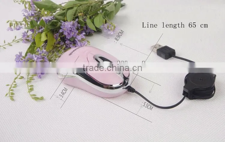 Telescopic line mouse USB petals mouse optical mouse