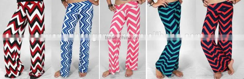 plus size adult/child wide legs yoga long pants, wholesale kids palazzo pants , unique print palazzo pants
