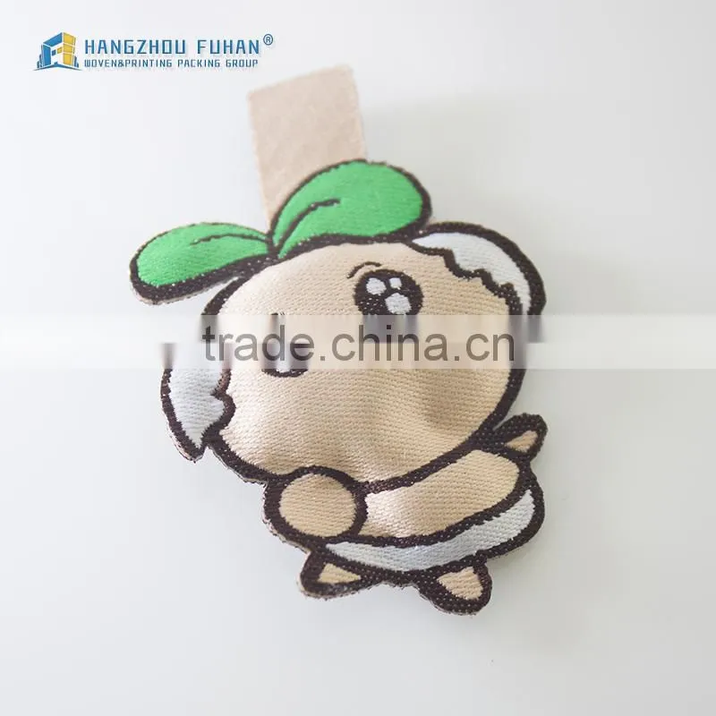Polyester Fabric Cotton Stuffing Woven Badge for Plush Toys