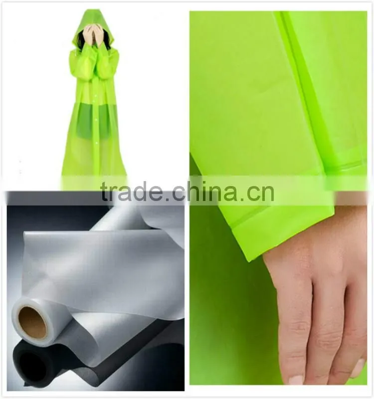 Adult EVA Rain Poncho with Hood