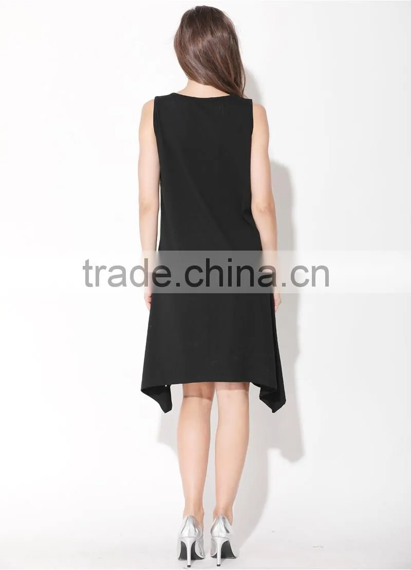 2017 Mamalove Sleeveless Soft Cotton Black Breastfeeding Clothes Nursing Dress Maternity for Women