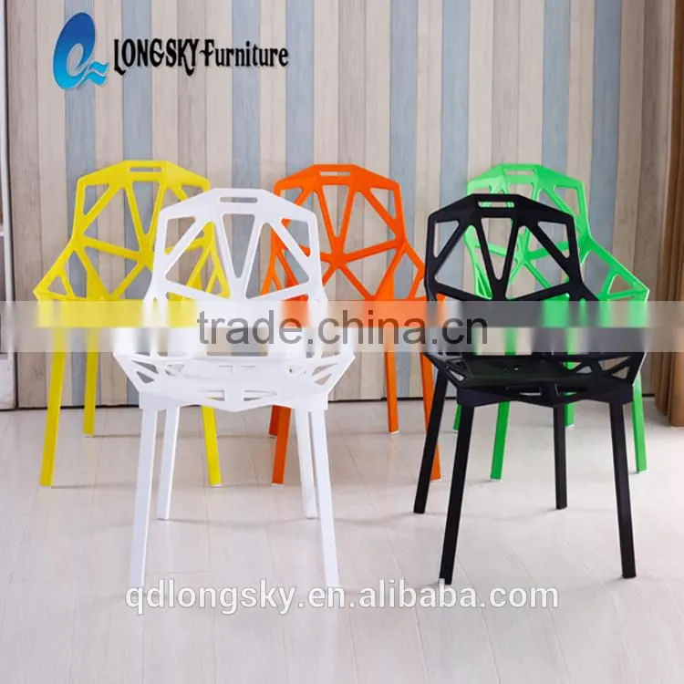 LS-4003 Wholesale Modern high quality Indoor and Outdoor Furniture PP dining chair plastic garden chair