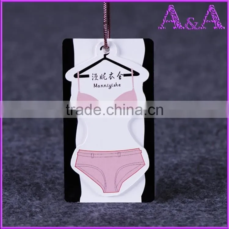 Silver stamping paper hang tag,clothing tag,price tag