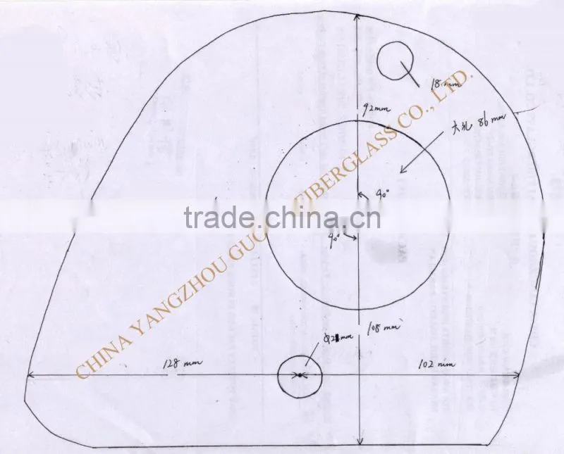 120kg/m3 different shape glass wool sealing part