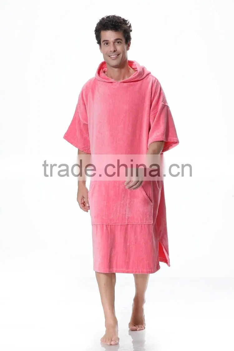 Cheap cotton velour unisex privacy poncho towel