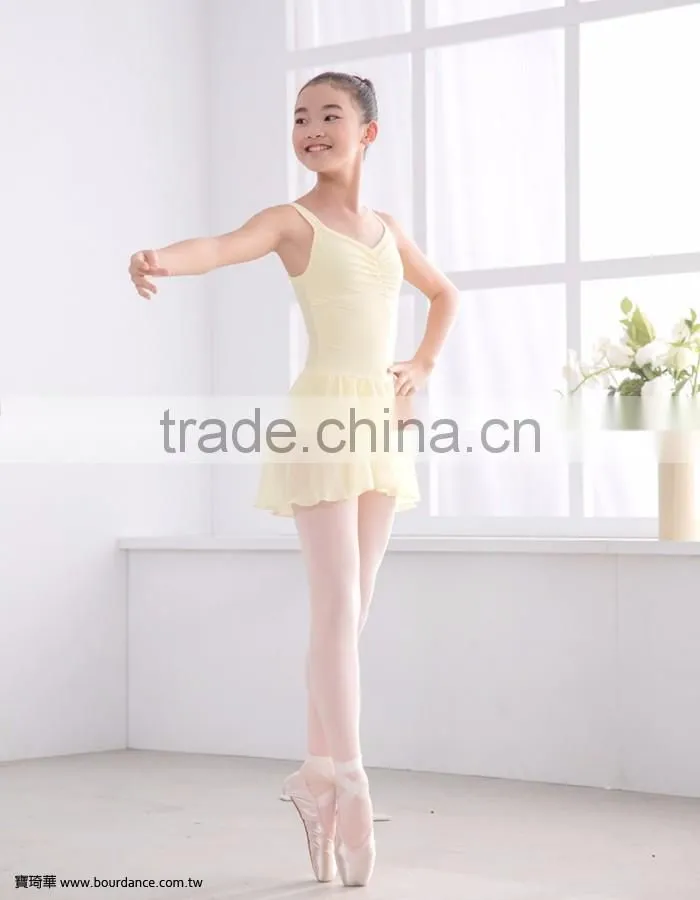 Front pinch leotards with skirt dance wear
