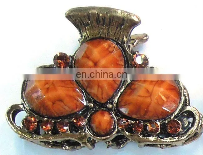 alloy hair claw clip with rhinestone for women or lady