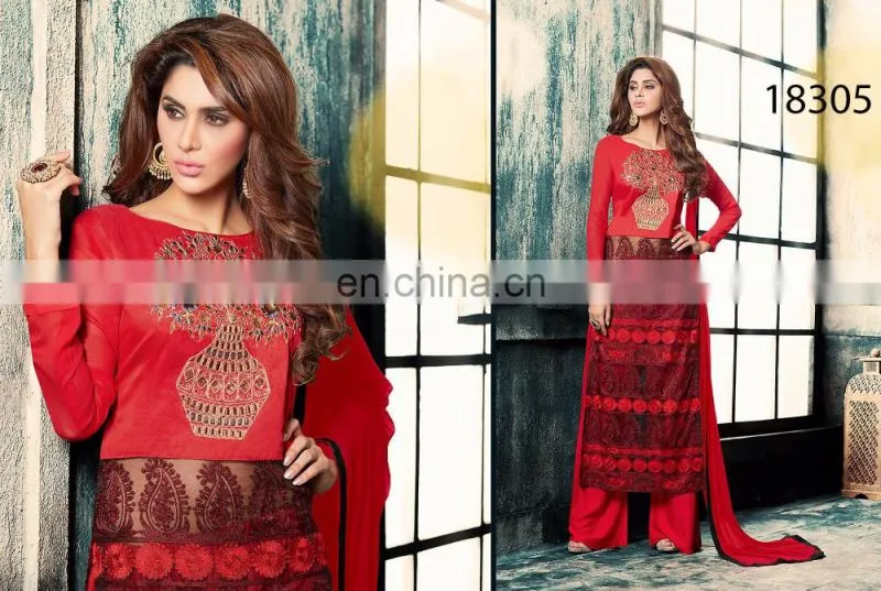 Designer Navy Blue Pakistani Salwar Kameez Wholesale