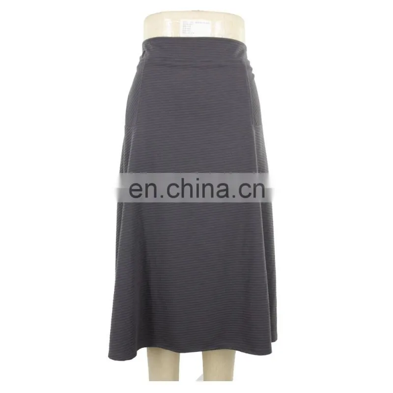 Jacquard Stripe Viscose Old Women Skirt Guangzhou Apparel