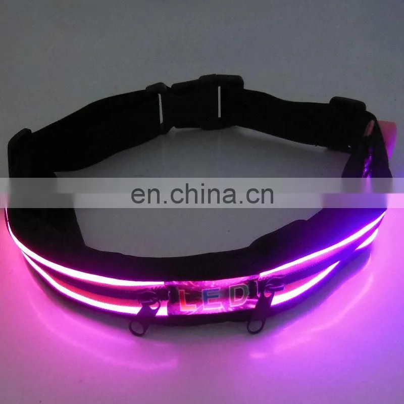 led belt led belt light Sport belt with pounch