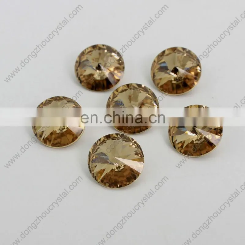 Light Topaz round shape crystal stones for jewelry